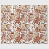 Elegante herfst bloemige inpakpapier (Vlak)