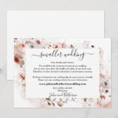 Elegante herfst bloemige kleinere trouw virtuele aankondiging (Voorkant / Achterkant)