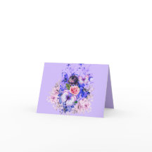 Elegante Herfst Bloemstuk Gevouwen Bedankkaart