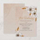 Elegante Herfst Boho Chic Floral 91ste verjaardags Kaart (Voorkant / Achterkant)