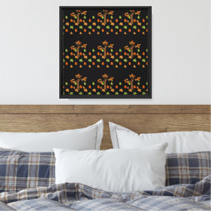 Elegante Herfst Boom & Blad Stijlvol Canvas Afdruk