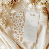 Elegante Herfst Botanisch Ivoor & Terracotta bruil Menu