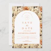 Elegante herfst botanische bruiloft save the date (Voorkant)