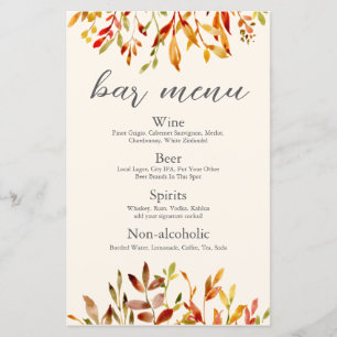 Elegante herfst bruiloft aangepaste herfst bladere