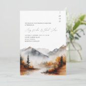 Elegante herfst bruiloft Boho Foto Kaart (Staand voorkant)