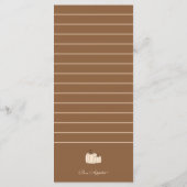 Elegante herfst bruiloft menu Kaart (Achterkant)