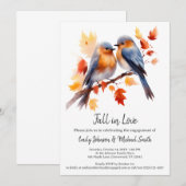 Elegante Herfst Engagement Party Kaart (Voorkant / Achterkant)