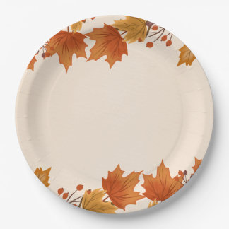 Elegante Herfst Esdblad Bruiloft Papieren Bordje