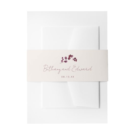 Elegante Herfst Foliage Wedding Uitnodigingen Wikkel (Voorkant Voorbeeld)