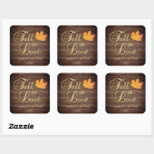Elegante herfst Herfst in liefde rustieke land bru Vierkante Sticker (Vel)
