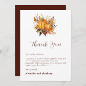 Elegante herfst Herfst pompoen dank u kaart (Voorkant / Achterkant)