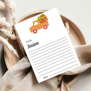 Elegante herfst Pompoen Capsul bericht kaart