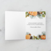 Elegante Herfst pompoen Happy Thanksgiving Holiday Kaart (Binnen)