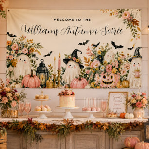 Elegante herfst soirée welkomstfeest banner
