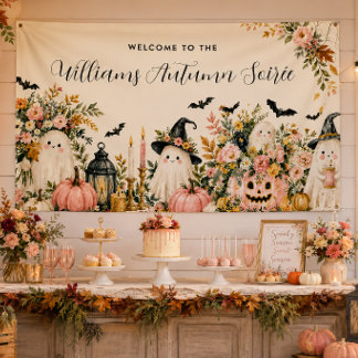 Elegante herfst soirée welkomstfeest banner