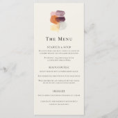 Elegante herfst verlaat Plum Rust Terracotta bruil Menu (Voorkant)