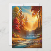 Elegante herfst waterval bruids douche uitnodiging (Voorkant)