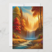 Elegante herfst waterval bruids douche uitnodiging (Achterkant)