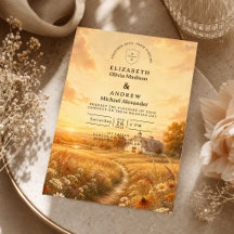 Elegante herfst wilde bloemen bruiloft