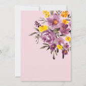Elegante herfst winter paarse bloemen sparen de da save the date (Achterkant)