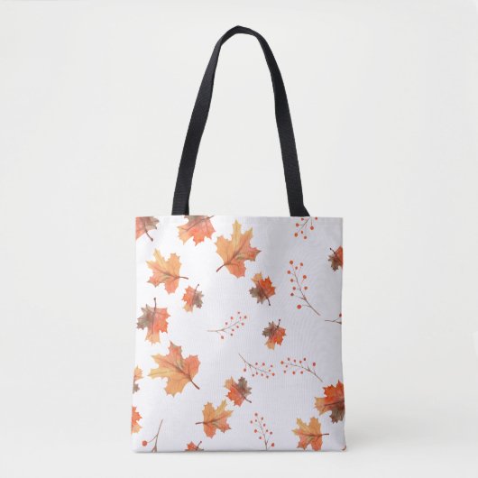 Elegante Herfst Wit Draagtas (Voorkant)