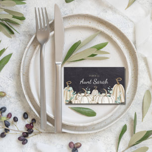 Elegante herfst zittafel Aantal Plaatskaarten Plaatskaartje