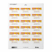 Elegante herfstbladeren etiket (Full Sheet)