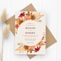 Elegante Herfstbladeren Herfst Bruiloft