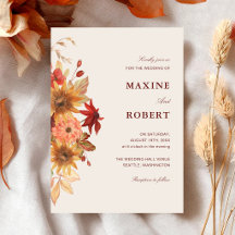 Elegante Herfstbladeren Herfst Bruiloft
