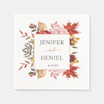 Elegante herfstbladeren herfstbruiloft 