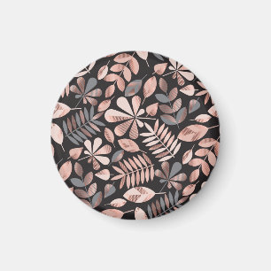 Elegante herfstbladeren: pastel geometrisch magneet