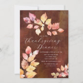 Elegante herfstbladeren Thanksgiving Kaart (Voorkant)