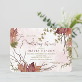 Elegante Herfstbladeren Uitnodigingen (Staand voorkant)