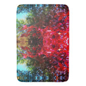 Elegante herfstbomen rode roze bladeren badmat (Voorkant Verticaal)