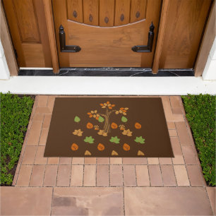 Elegante Herfstboom & Blad Stijlvol Deurmat