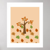 Elegante Herfstboom & Blad Stijlvol