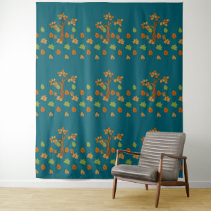 Elegante Herfstboom & Blad Stijlvol Wandkleed