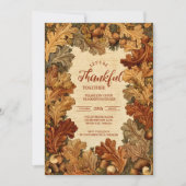 Elegante herfsteiken Thanksgiving Kaart (Voorkant)