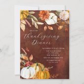 Elegante herfstpompoenen Thanksgiving Kaart (Voorkant)