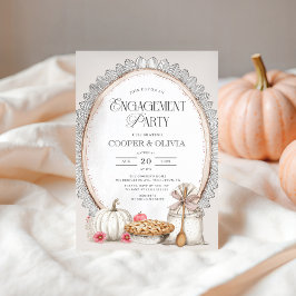 Elegante  herfstverlovingsfeest kaart