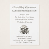 Elegante herinnering aan de Eerste Heilige Communi Visitekaartje (Achterkant)