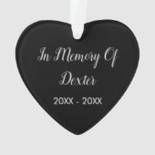 Elegante Herinnering aan Huisdier Verlies Kat Hond Ornament (achterkant)