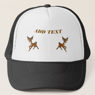 Elegante herten linker- en rechterzijde afbeelding trucker pet