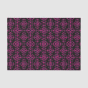 Elegante hete roze en zwarte Victoriaanse stijl da Tissuepapier