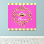 Elegante Hete Roze Prinses Canvas Print (Insitu (Houten vloer))