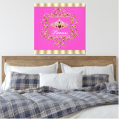 Elegante Hete Roze Prinses Canvas Print (Insitu (Slaapkamer))