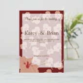 Elegante Hibiscus Bloem Custom Kaart (Staand voorkant)