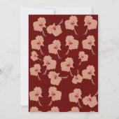 Elegante Hibiscus Bloem Custom Kaart (Achterkant)