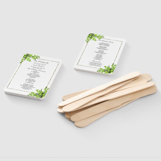 Elegante hoek Varen Decoratie Bruiloft Programma Handwaaier (Niet-gemonteerd)