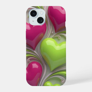 Elegante Hoes met Hart Ontwerp – Schattige Liefde  iPhone 15 Hoesje